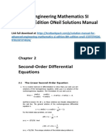 Advanced Engineering Mathematics SI Edition 8th Edition ONeil Solutions Manual Download
