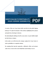 Smooth Sailing To Profitability Exploring Ocean Carriers' Business Strategies