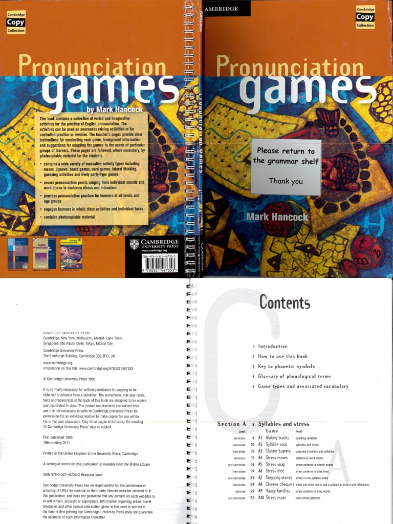 Pronunciation Games - Hancock | PDF
