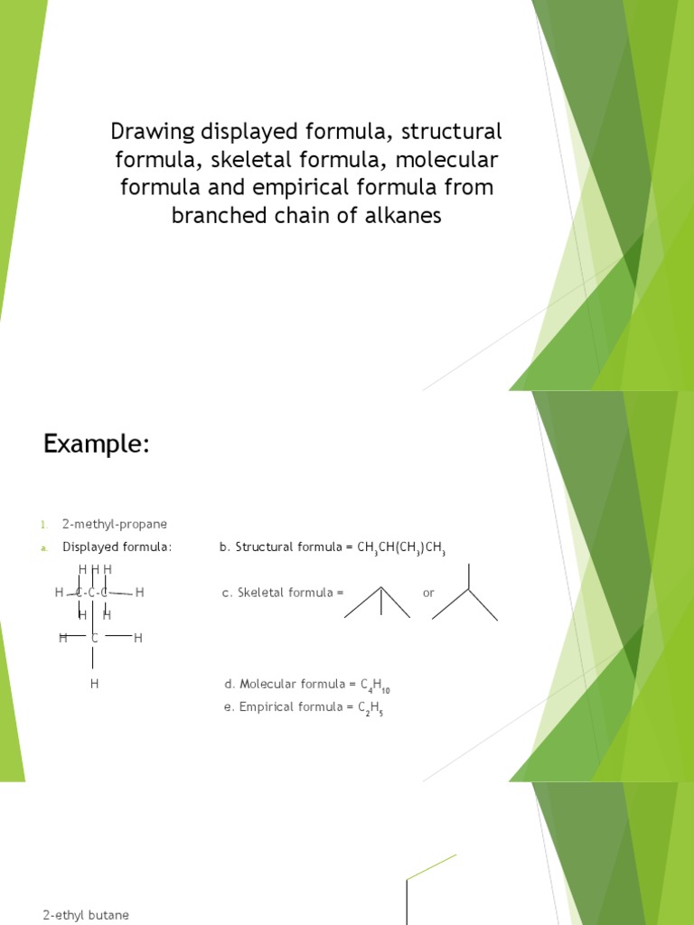 Drawing Displayed Formula, Structural Formula, and | PDF