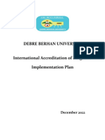 International Accreditation Implementation PLan - REVISED