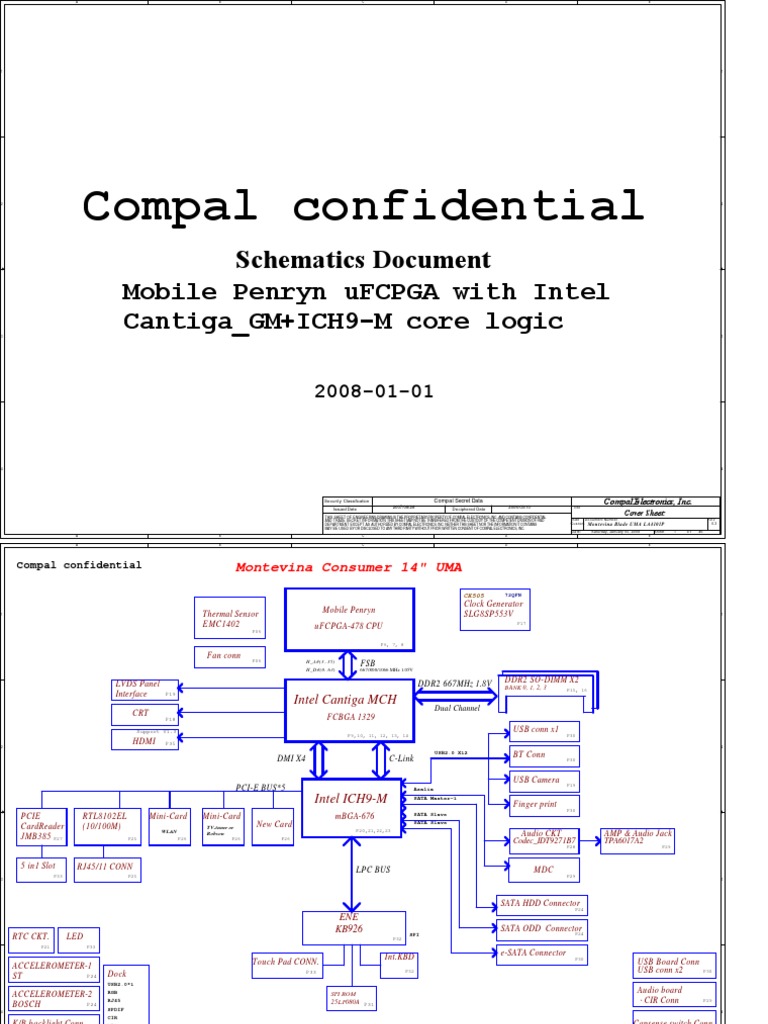 Compal La-4101p r0.3 Schematics1 | PDF | Usb | Classified Information