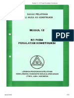 Modul 12. K3 Pada Peralatan Konstruksi