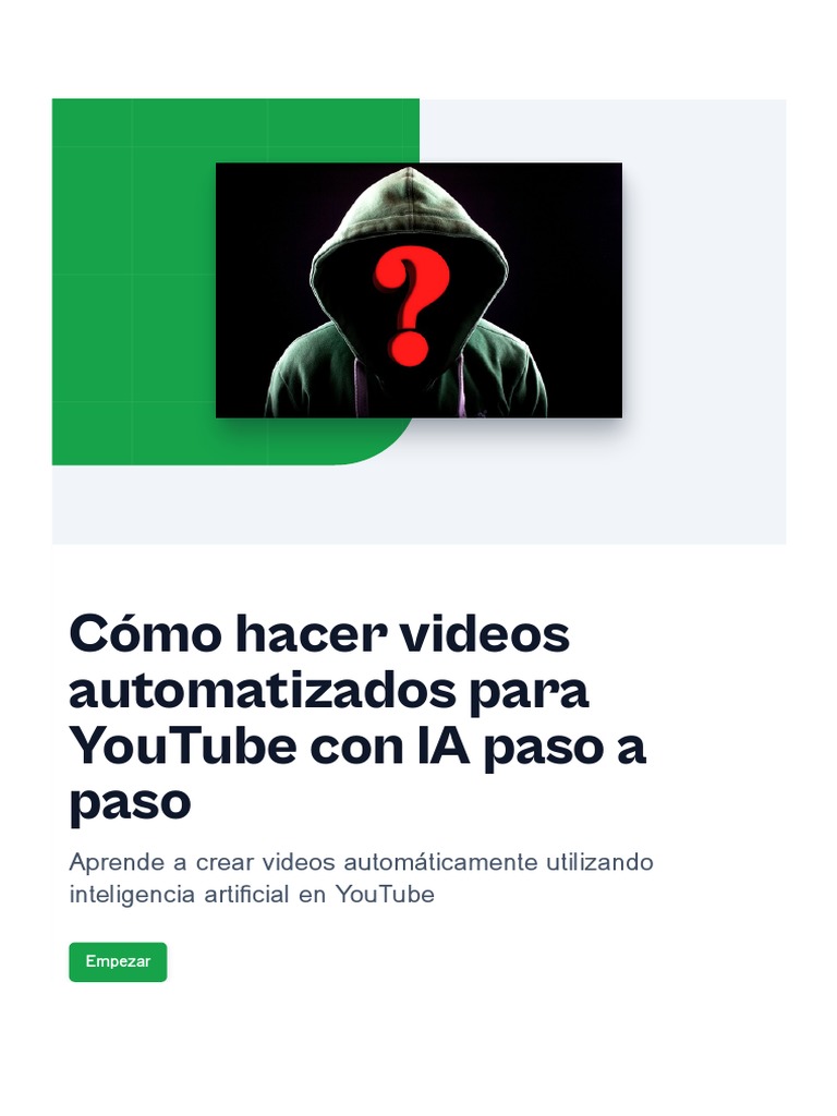 Como Hacer Videos Automatizados para Youtube Con Ia Paso A Paso | PDF ...