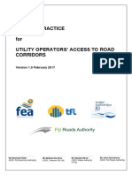 Code of Practice For Utility Operators Access To Road Corridors