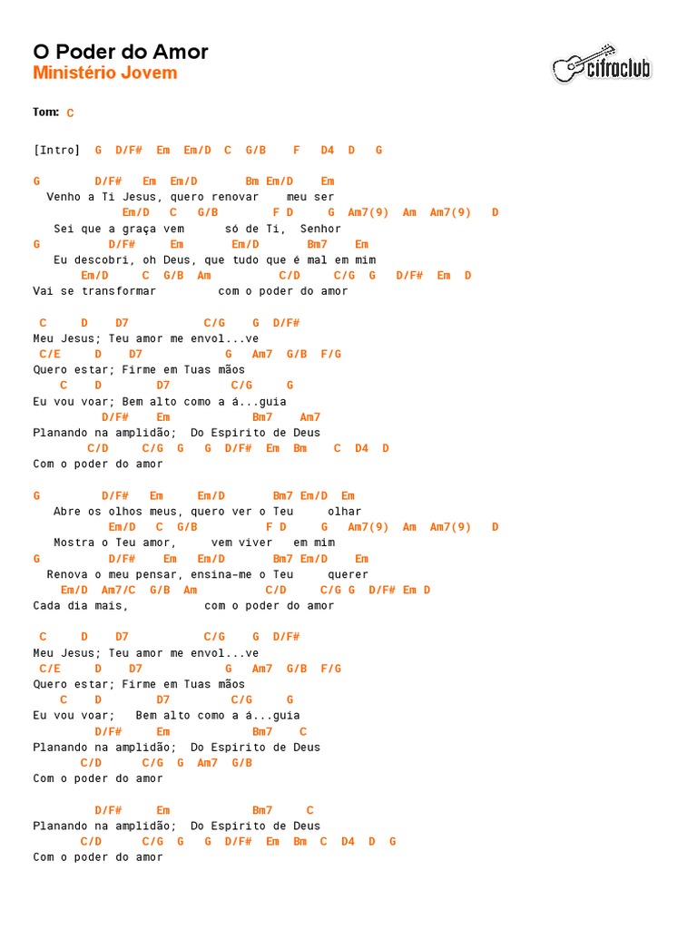 O Poder do Amor Cifra Club PDF