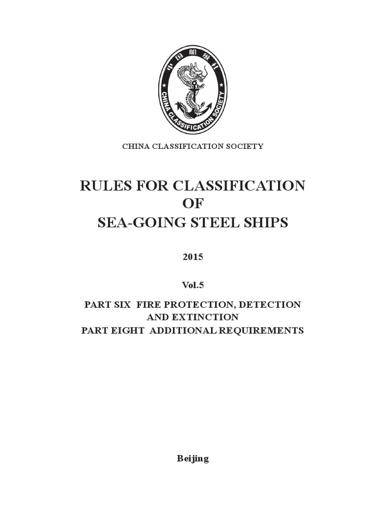 CCS Fire Protection Rules for Ships | PDF | Pipe (Fluid Conveyance ...