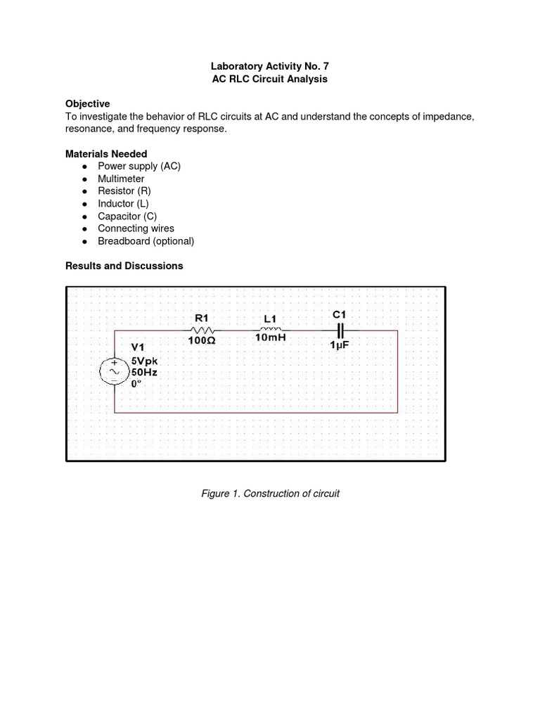 AC RLC Circuit Analysis and Resonance | PDF | Electrical Network ...