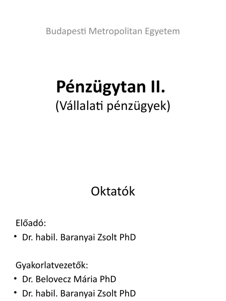 PenzugytanII EA 01 | PDF