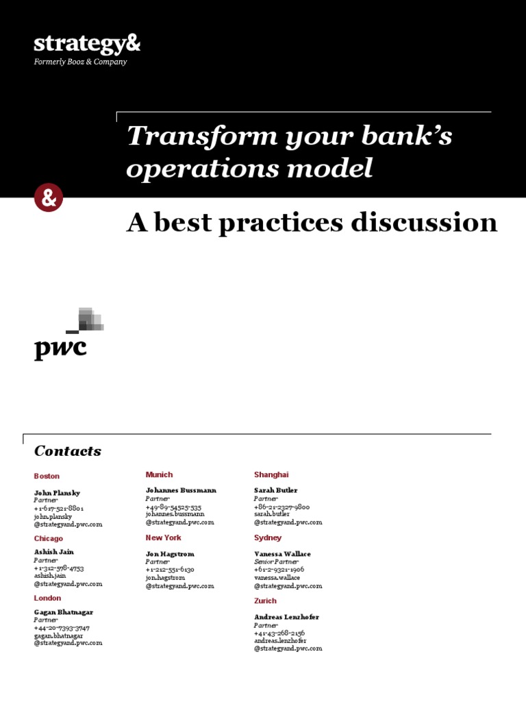 Best Practices for Bank Operations Transformation | PDF | Procurement ...