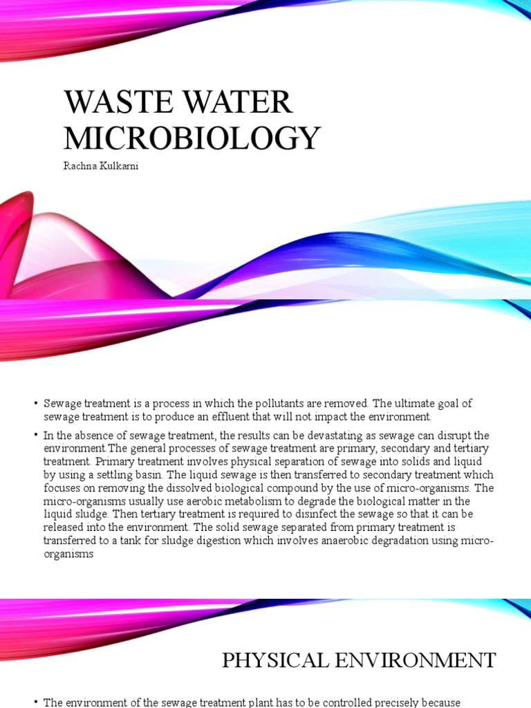 Waste Water Microbiology PDF