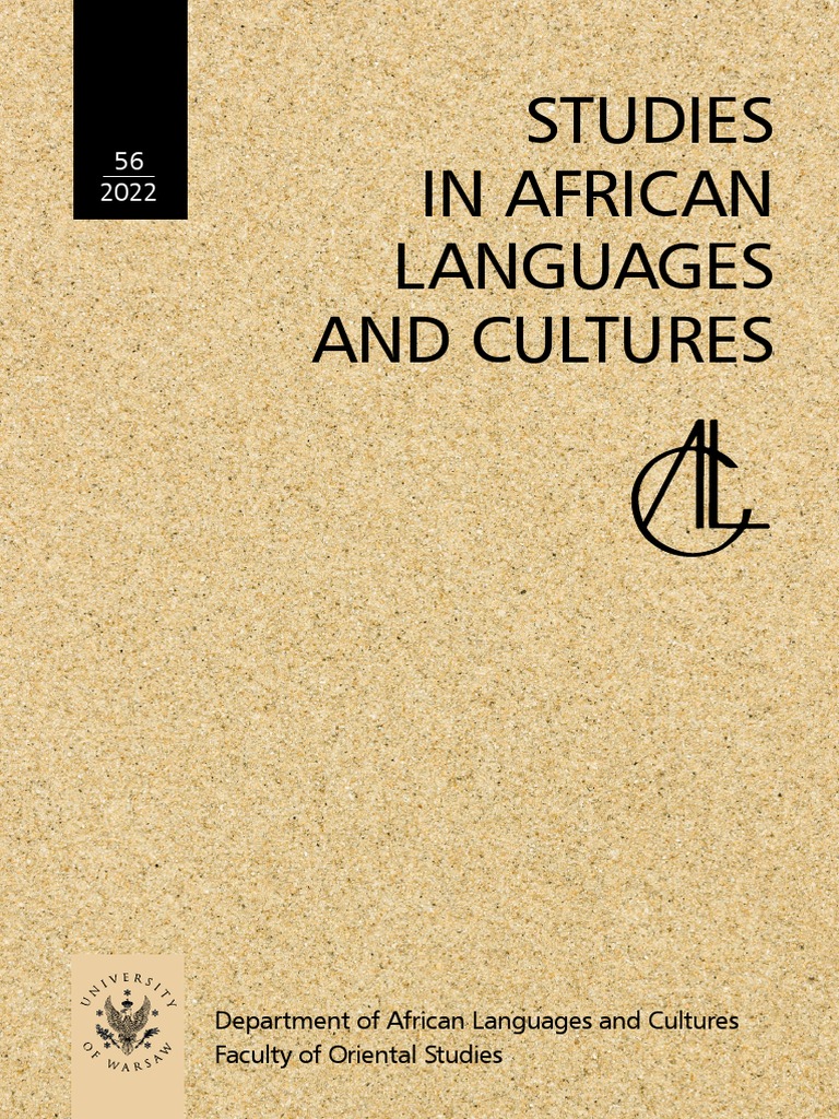 Studies in African Languages and Cultures | PDF