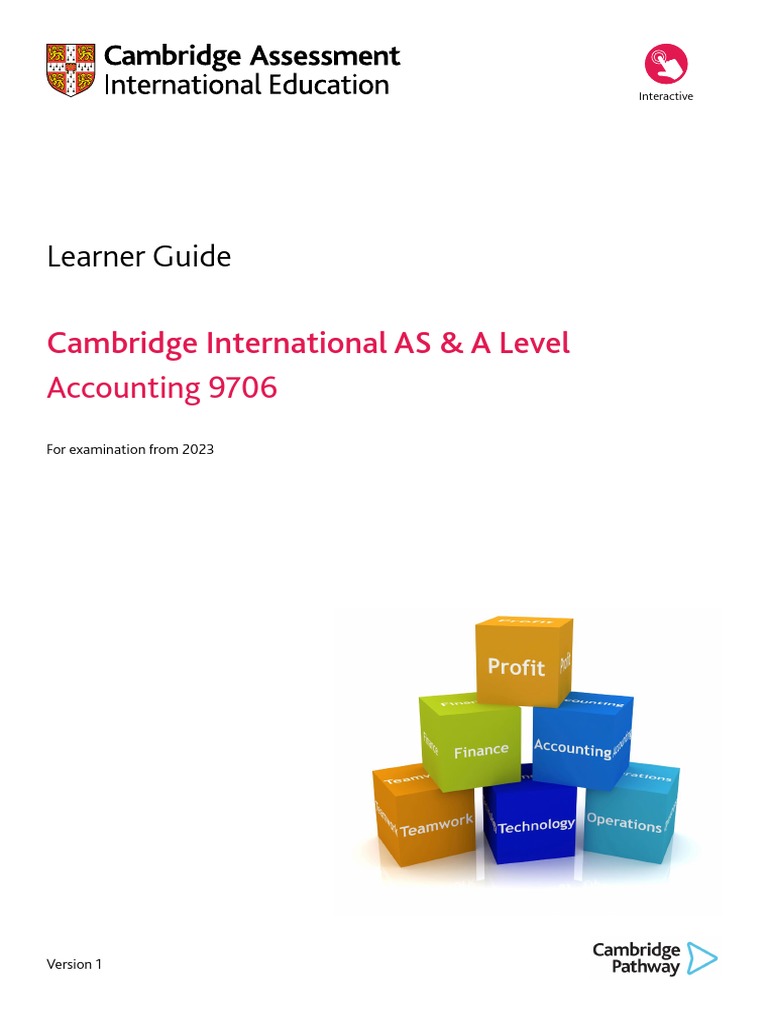 9706 - Learner - Guide - AS Accounting | PDF | Multiple Choice | Accounting