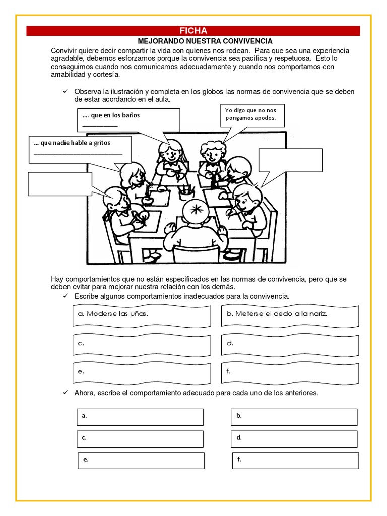 Normas para Mejorar la Convivencia Escolar | PDF | Relaciones ...