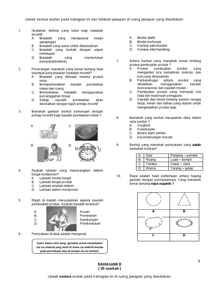 Kuiz RBT Tingkatan 2 PDF