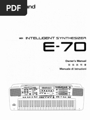 Roland E-70 | PDF