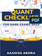 Quant Checklist 340 by Aashish Arora For Bank Exams 2023