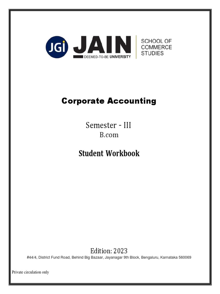 Corporate Accounting - 2 MODULES | PDF