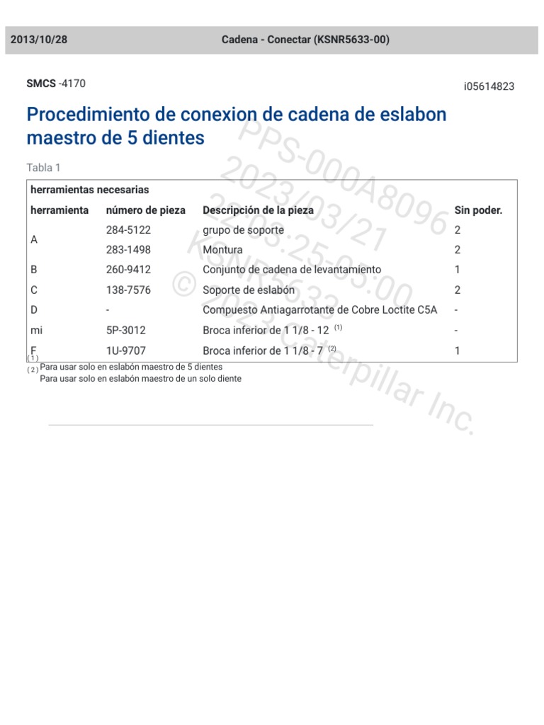 Cadena - Conectar | PDF | Tornillo | Bienes manufacturados