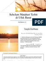 Sebelum Matahari Terbit Di Ufuk Barat (Kiamat)