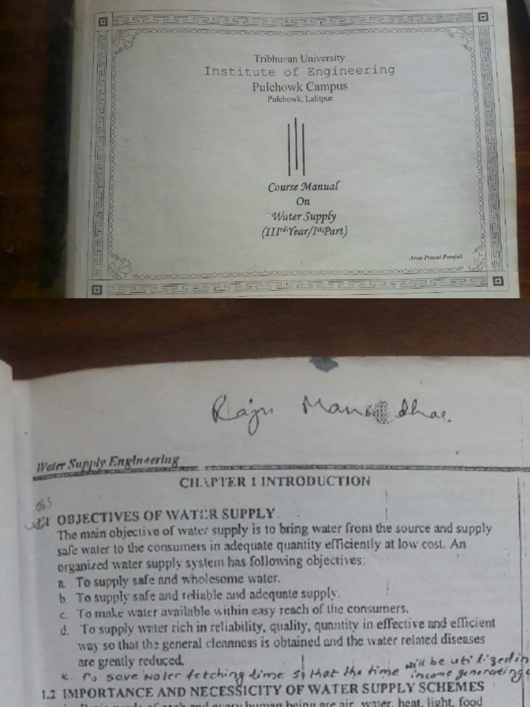 Water Supply Notes (IOE) PDF