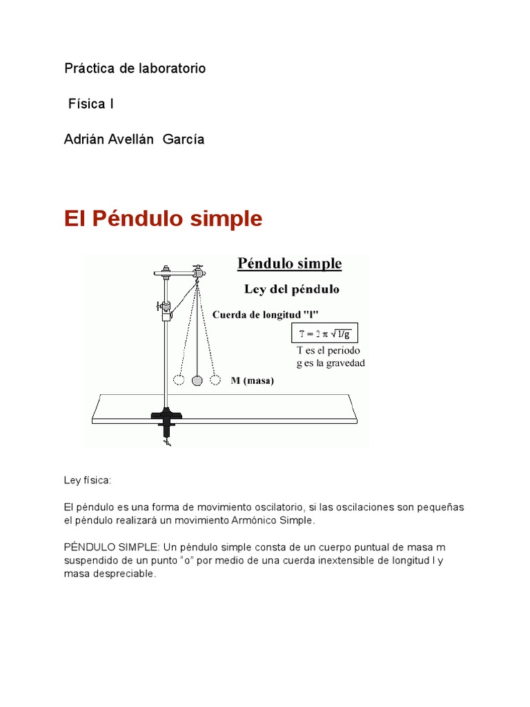 Práctica Pendulo | PDF