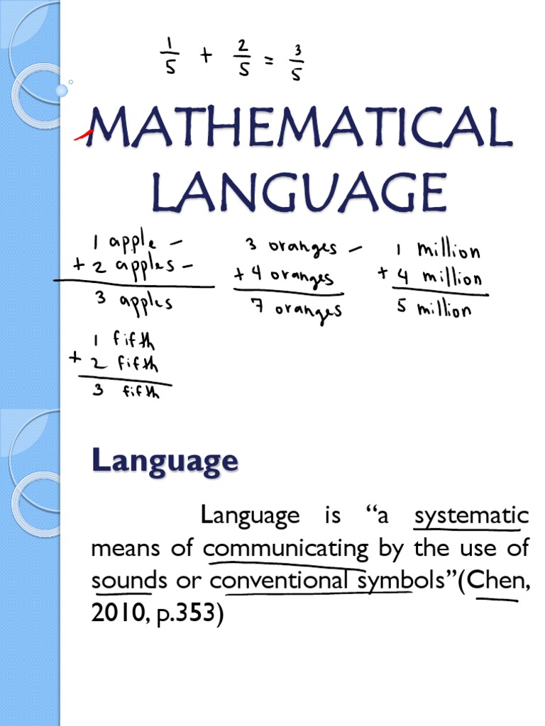 Mathematical Language PDF