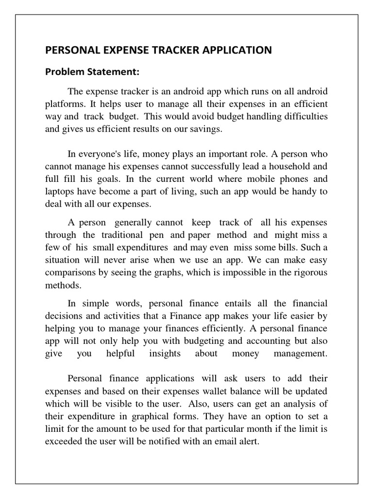 Problem Statement | PDF | Mobile App | Android (Operating System)
