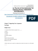 Argumentation The Art of Civil Advocacy 1st Edition Underberg Test Bank Download