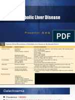 Metabolic Liver Disease