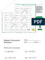 Escape Multiplicación de Monomios y Polínomios