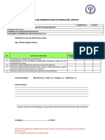 Rubrica de Observacion Externa Del Apoyo