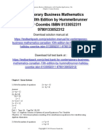 Contemporary Business Mathematics Canadian 10th Edition Hummelbrunner Test Bank 1