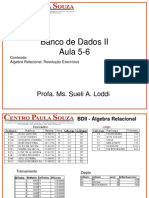 FATEC-SBC BDII Aula5-6 AlgebraRelacional ResolucaoExerc