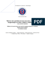 Efectos de La Pérdida de Masa Muscular y Su Evidencia Imagenológica en Niños, Adultos y Adultos Mayor.