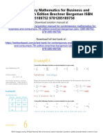 Contemporary Mathematics For Business and Consumers 7th Edition Brechner Solutions Manual 1