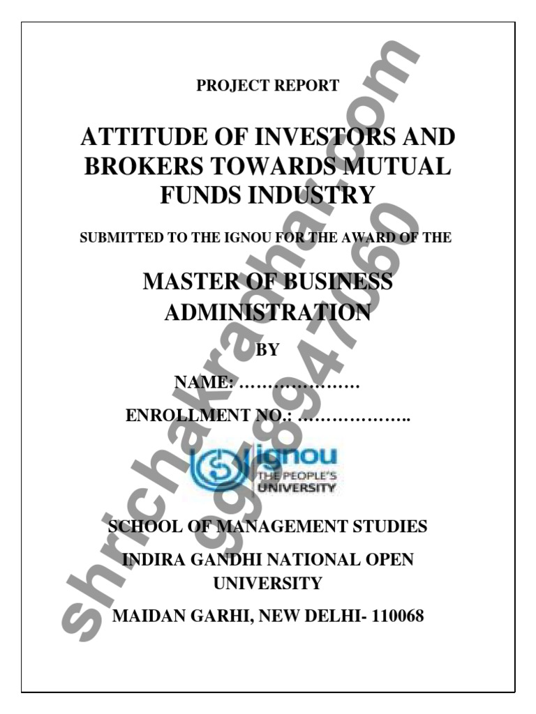 attitude-of-investors-and-brokers-to-mutual-fund-industry-project