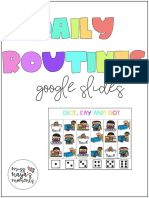 Daily Routines Freebie Google Slides