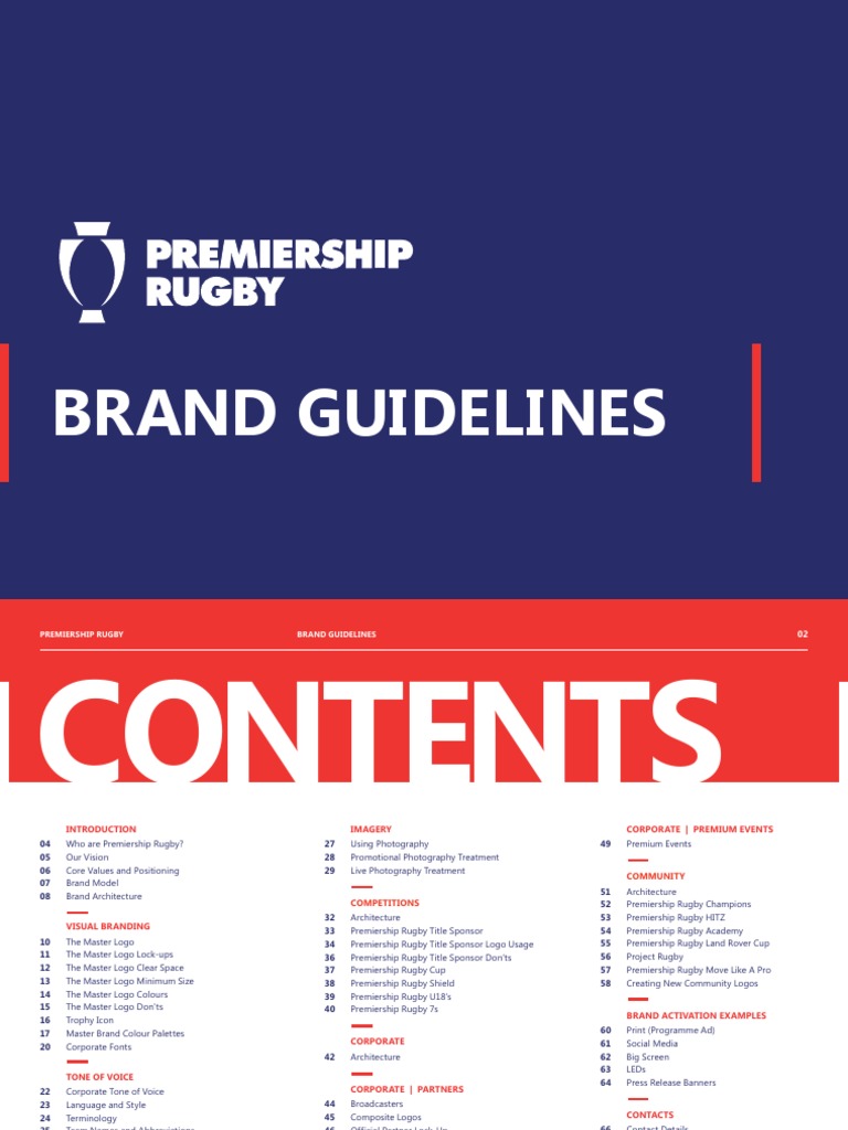 Premiership Rugby Brand Guidelines | PDF | Brand | Logos