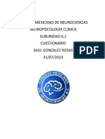 Subunidad 6.2 - Saúl Gonzalez Rosas - Neuropsicología Clínica