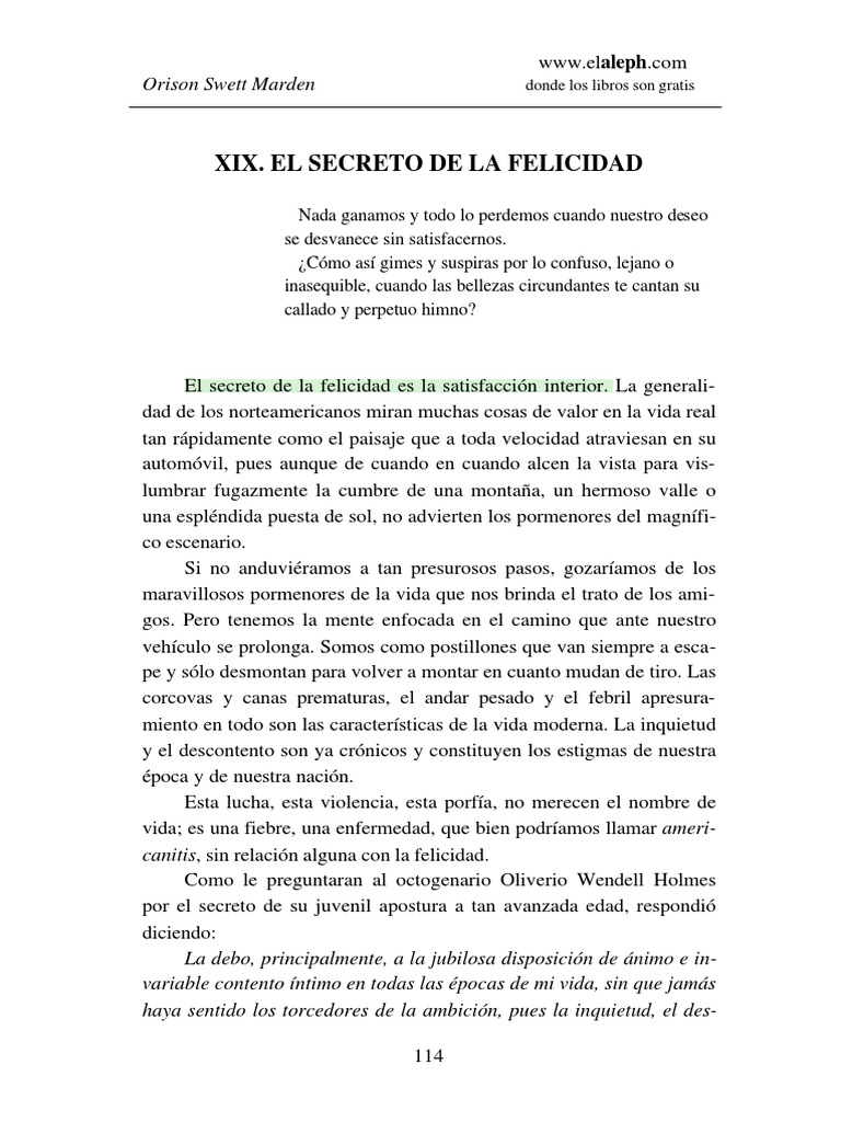 El Secreto de la Felicidad Interior | PDF | Derecho | Religión y ...