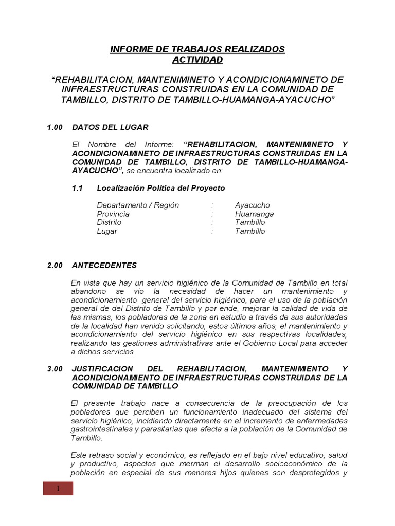 Informe de Actividades | PDF