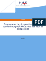 Programmes de Récupération Améliorée Après Chirurgie (RAAC) : État Des Lieux Et Perspectives