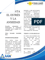 TALLER 7. Desarrollo, Entrenamiento y Fortalecimiento de Competencias Emocionales para El Manejo de La Ansiedad y Estrés