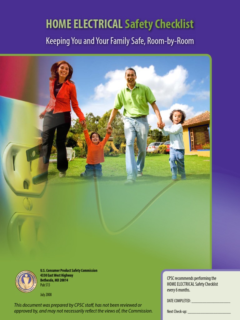 Home Electrical Safety Checklist PDF