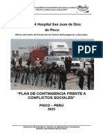 Plan Conflicto Social HSJD Pisco 2023 Julio