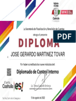 Certificado de Control Interno DRJGMT