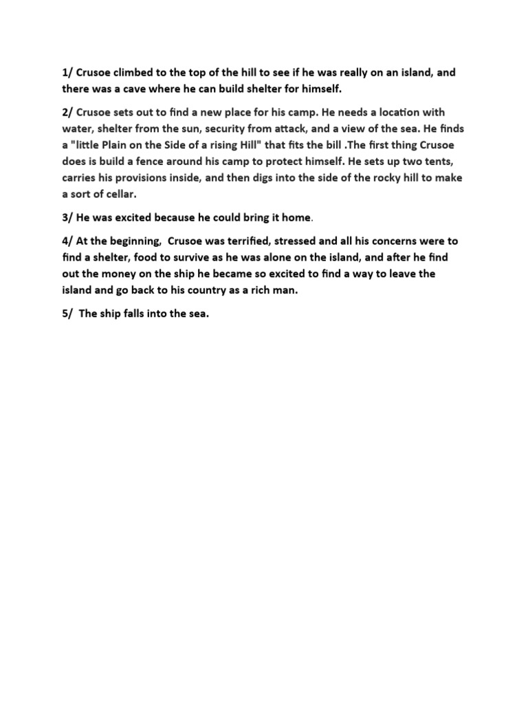 Crusoe Chapter 4 Quizlet PDF