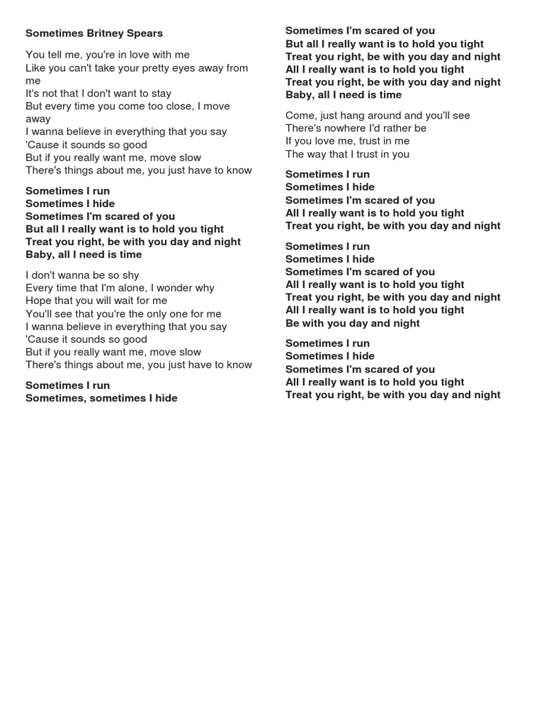 Sometimes Britney Spears | PDF
