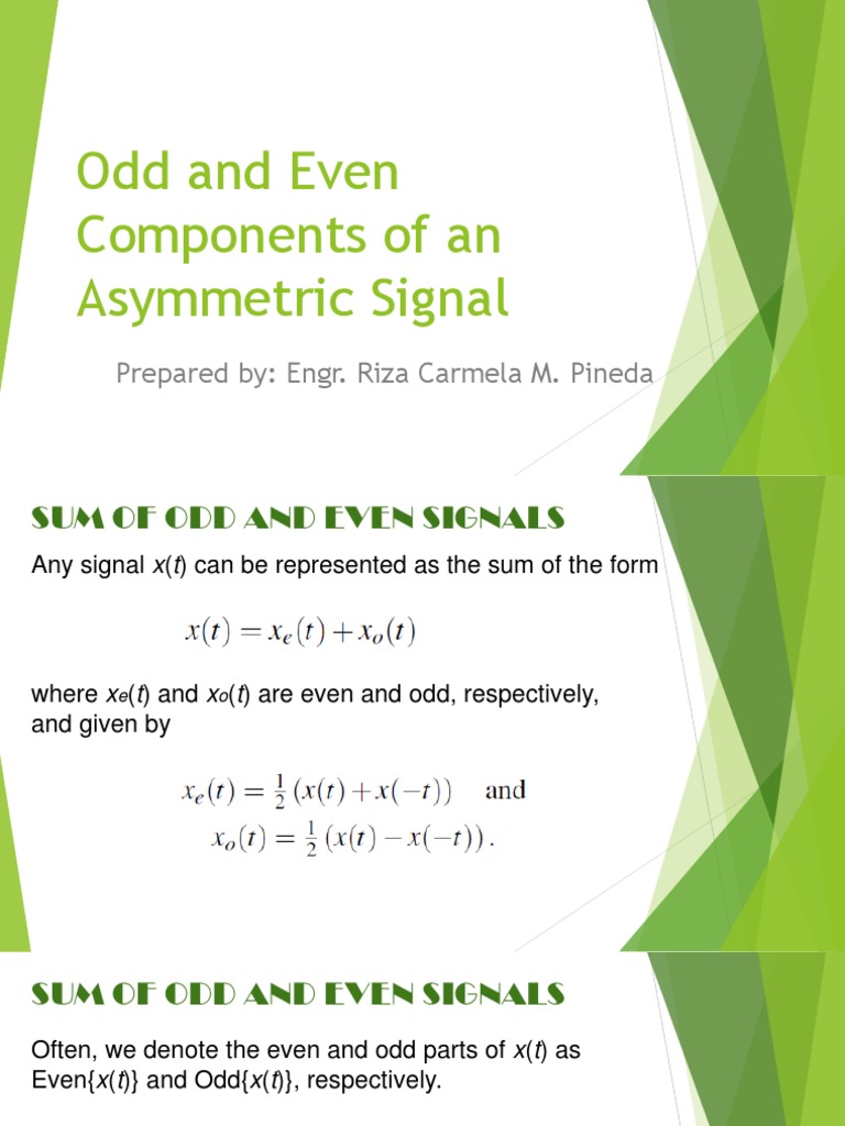 5a CTS Odd and Even Components of An Asymmetric Signal PDF